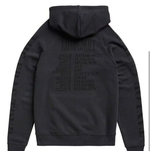 VGuC Taylor Swift Eras Tour Charcoal Gray Hoodie Sz Med - Picture 2 of 10